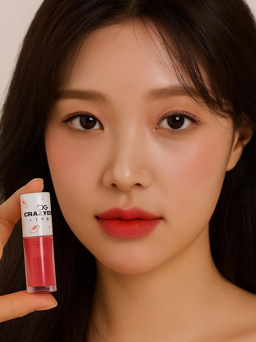 cute Aesthetic 4-In-1Lip Care Combo Set-Waterproof Long-lasting Fruit Flavored Lip Oil & Gloss for Girls