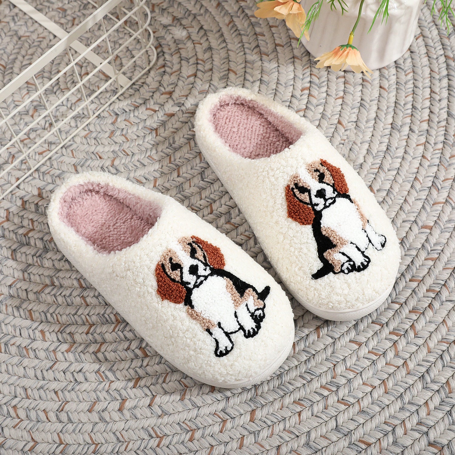 cute cartoon dog Indoor slippers