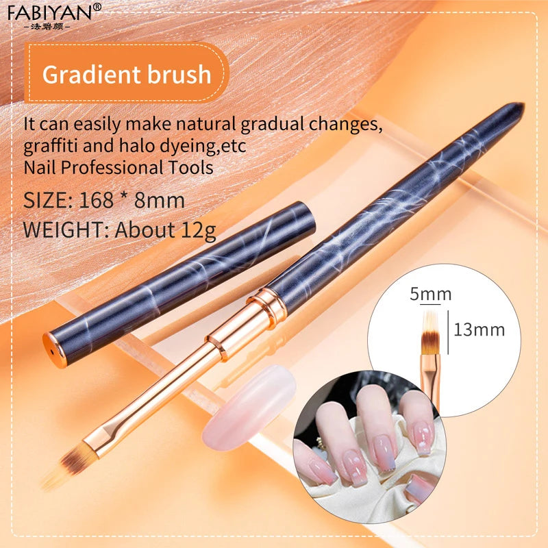 Professional Silver Handle Nail Liner Brush