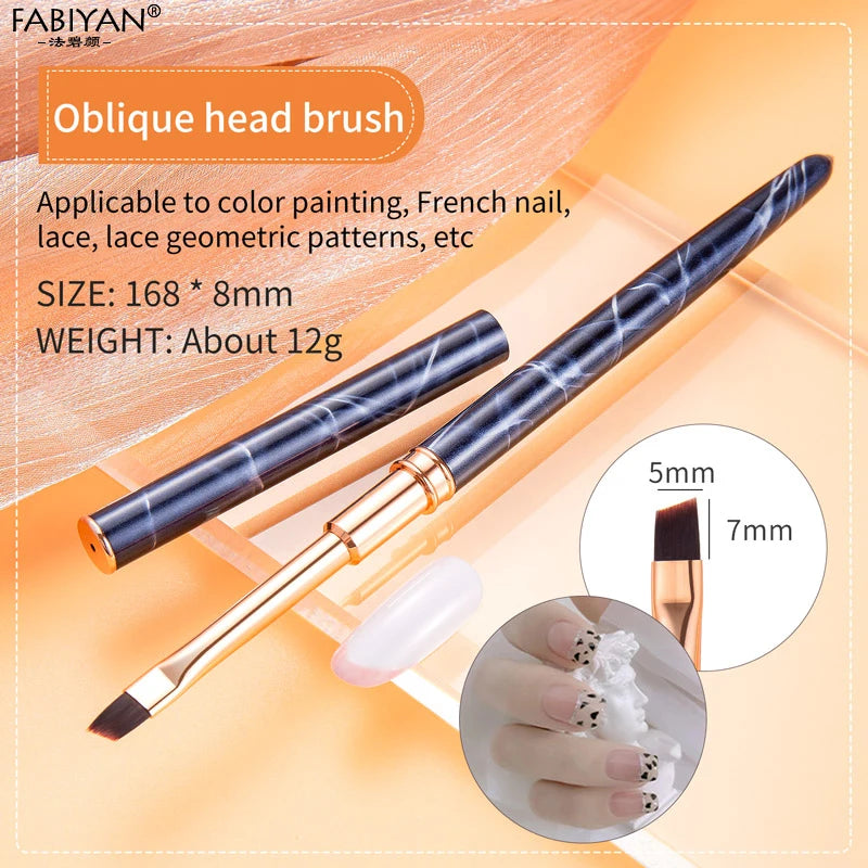 Professional Silver Handle Nail Liner Brush