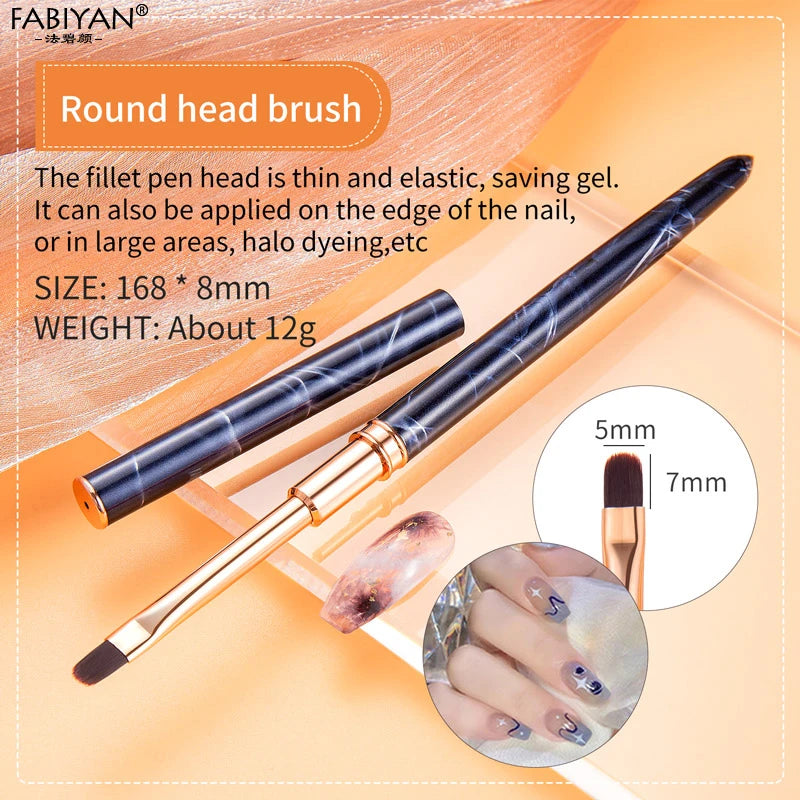 Professional Silver Handle Nail Liner Brush