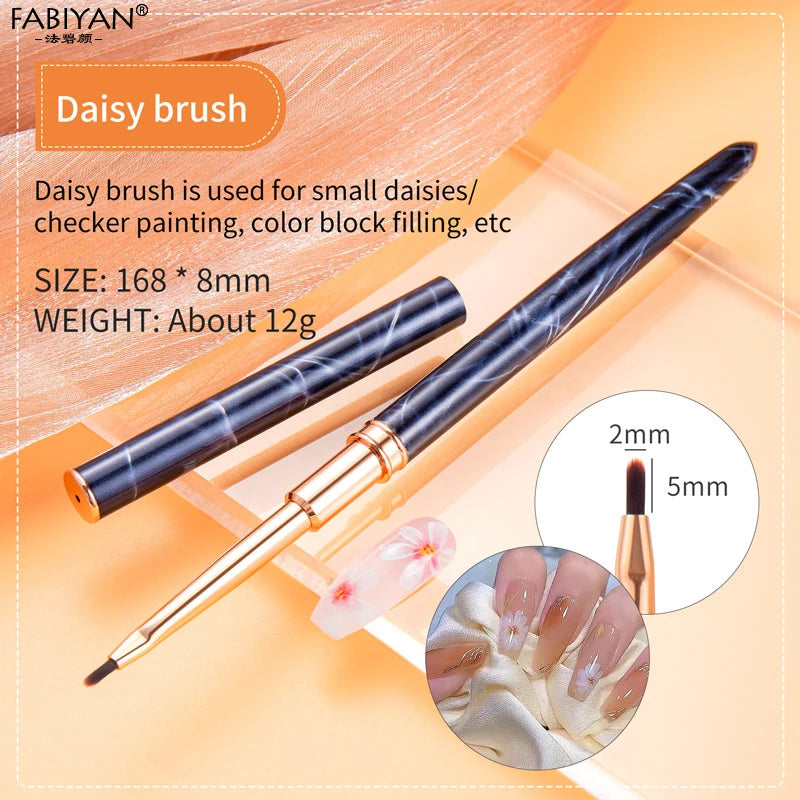 Professional Silver Handle Nail Liner Brush